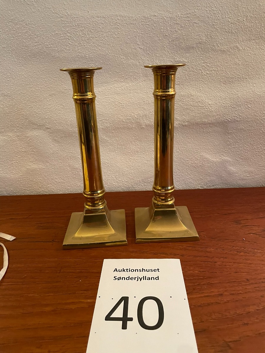 Par messingstager, empireform