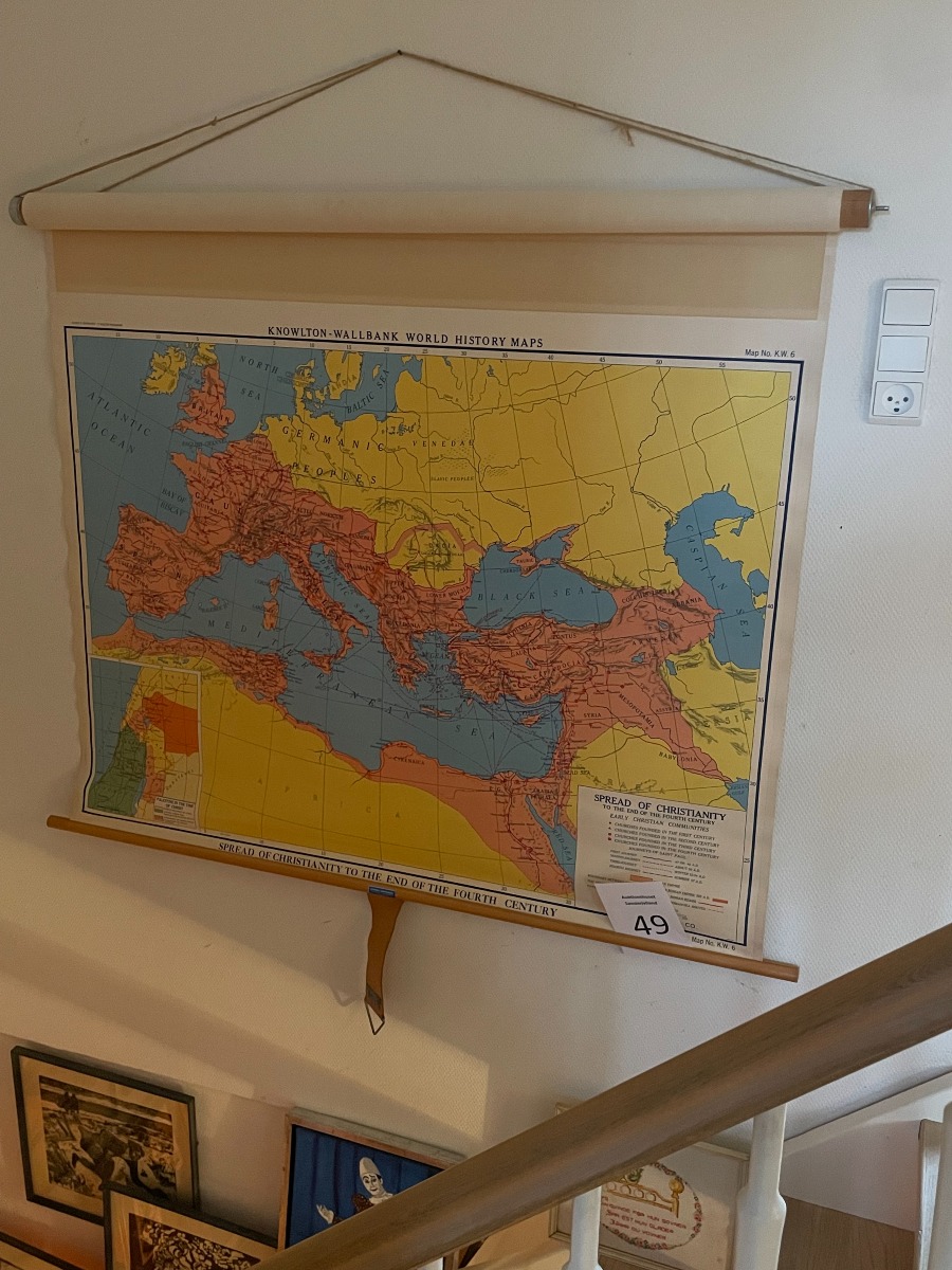 Skolekort. Kristendommens udspredelse i europa og middelhavsområdet år ca 900 e.kr. 