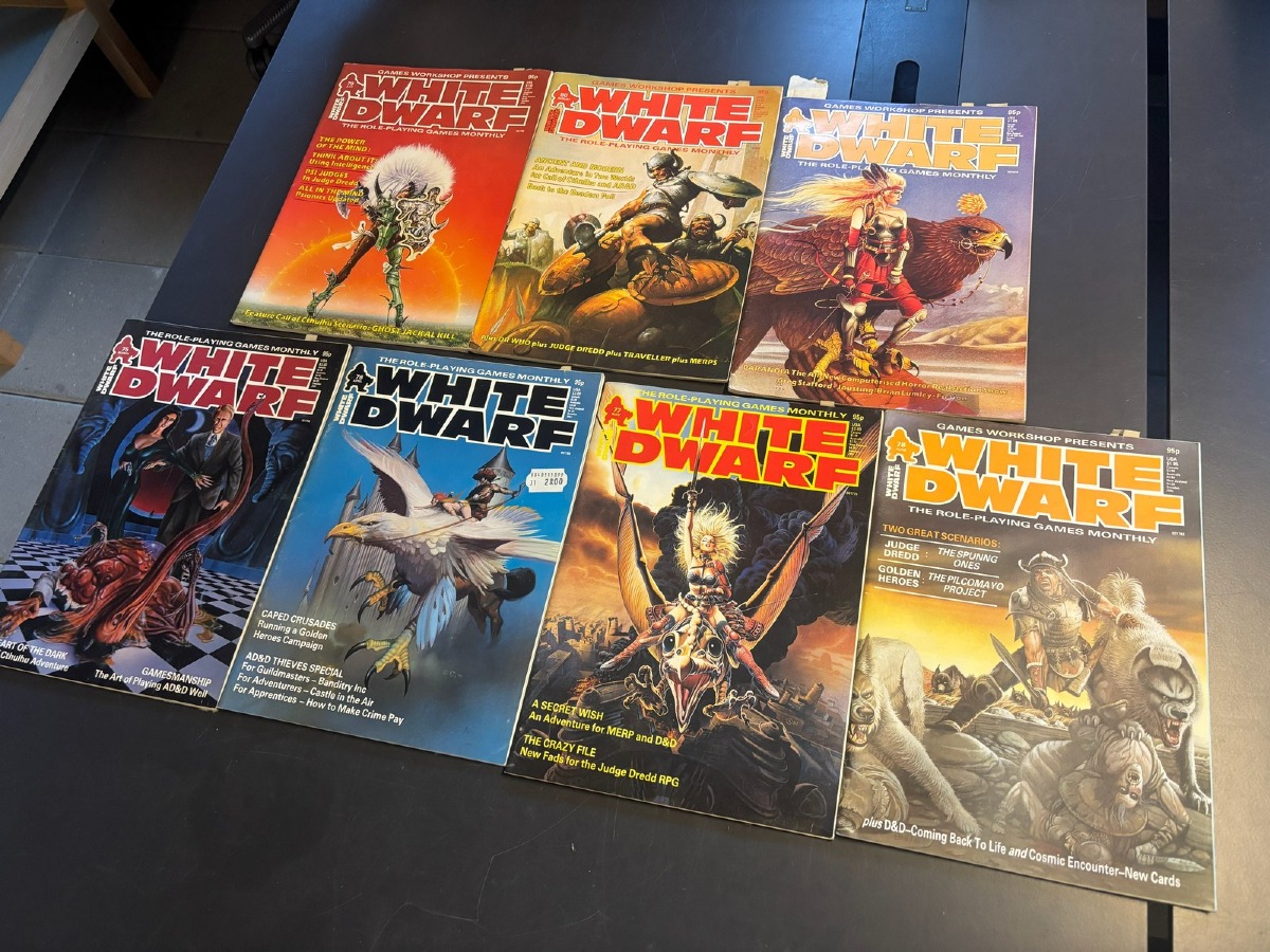 7 stk. Classic White Dwarf (RPG-era)