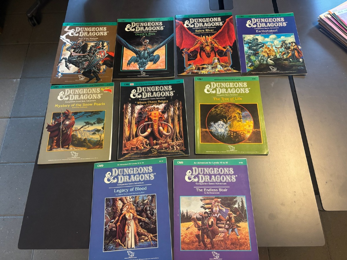 9 stk. Dungeons & Dragons Companion Game Adventures