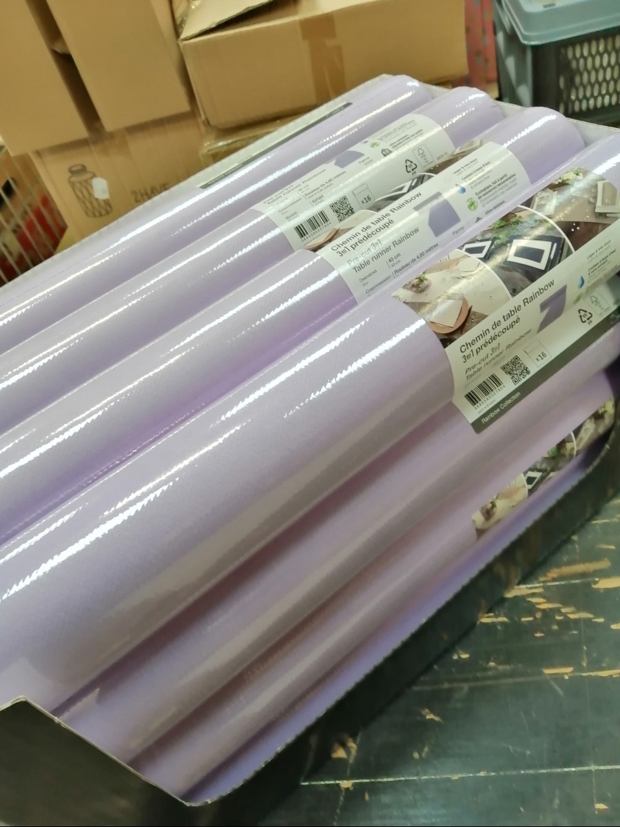 Tekstil bordskåner/serviet, sart lyserød (16)