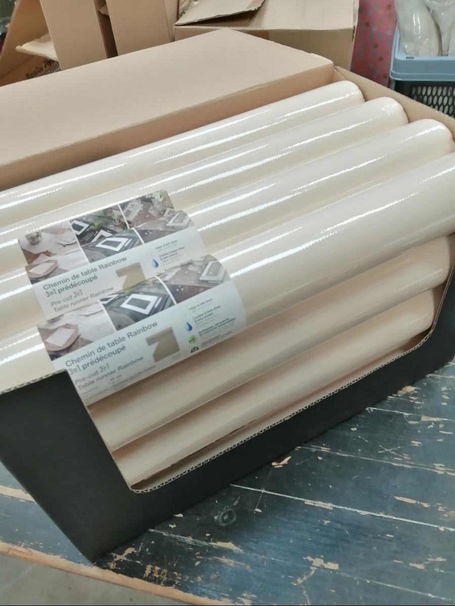 Tekstil bordskåner/serviet, creme (12)