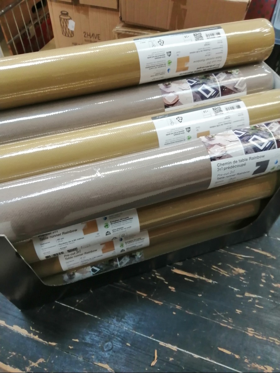 Tekstil bordskåner/serviet, gylden (12)