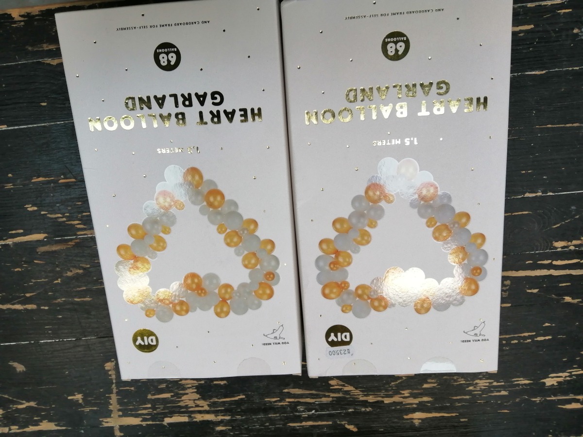 2 sæt ballonguirlander i hjerteform