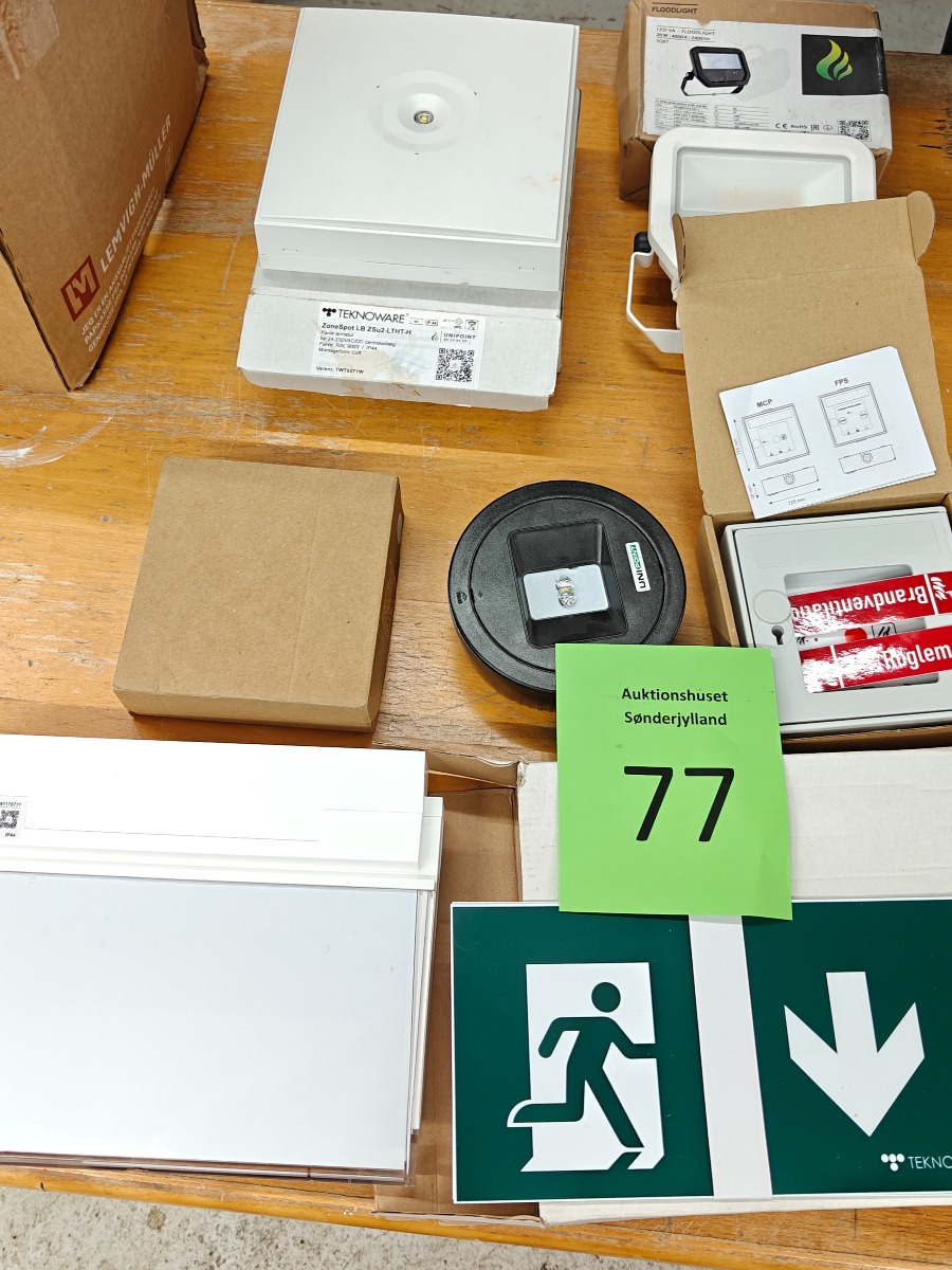 Nød udgangs lampe + panik lampe 