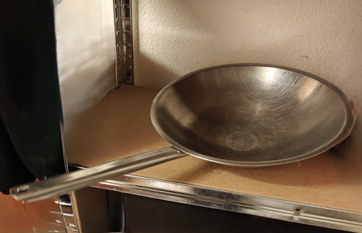 Wokpande. Mrk Matfer Bourgeat. Made in France. Brugt