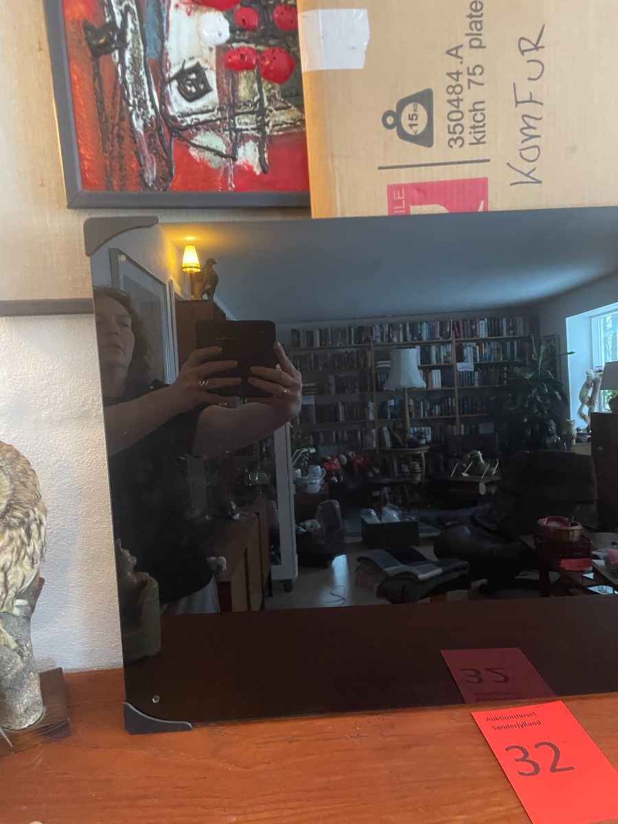 Stænkplade af hærdet glas 70 x 50 cm.