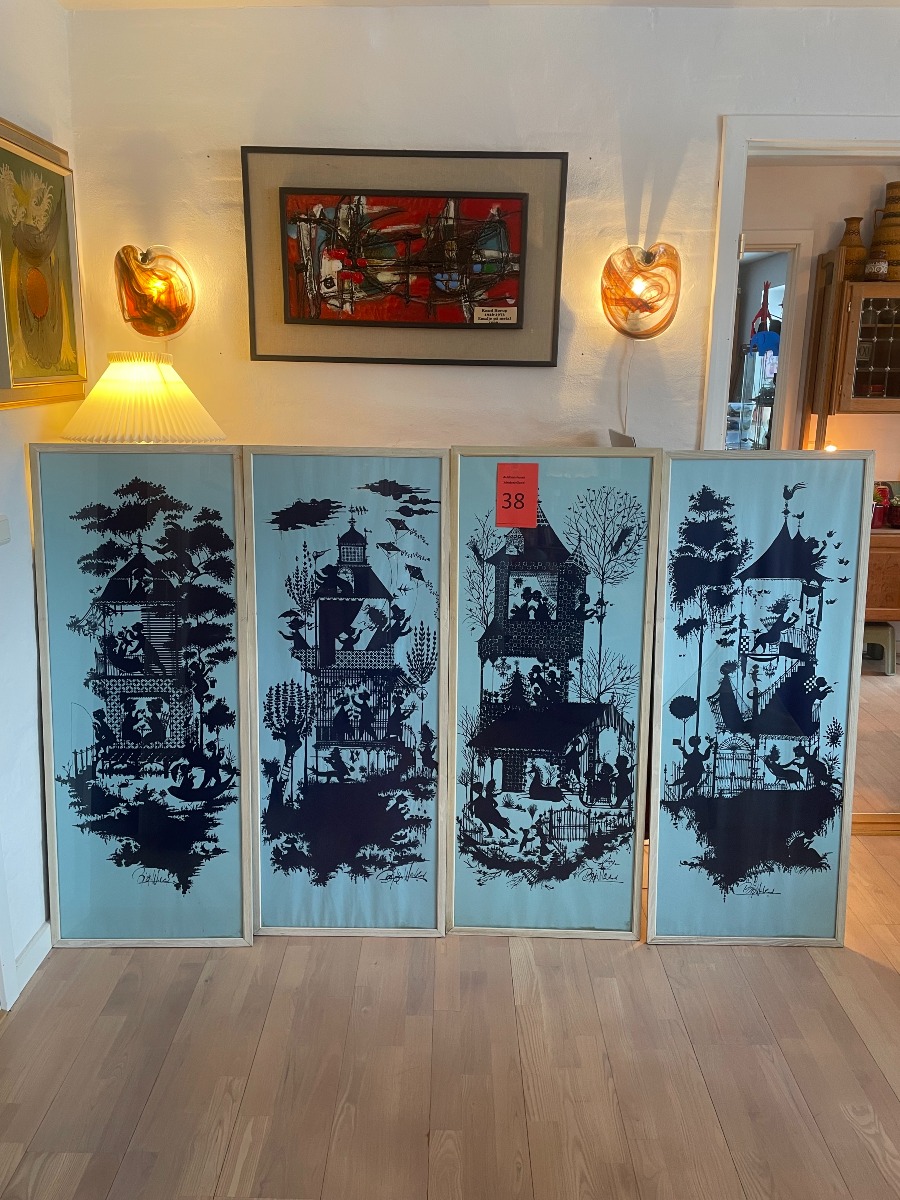 Bjørn Wiinblad. Indrammede tryk. De 4 årstider 