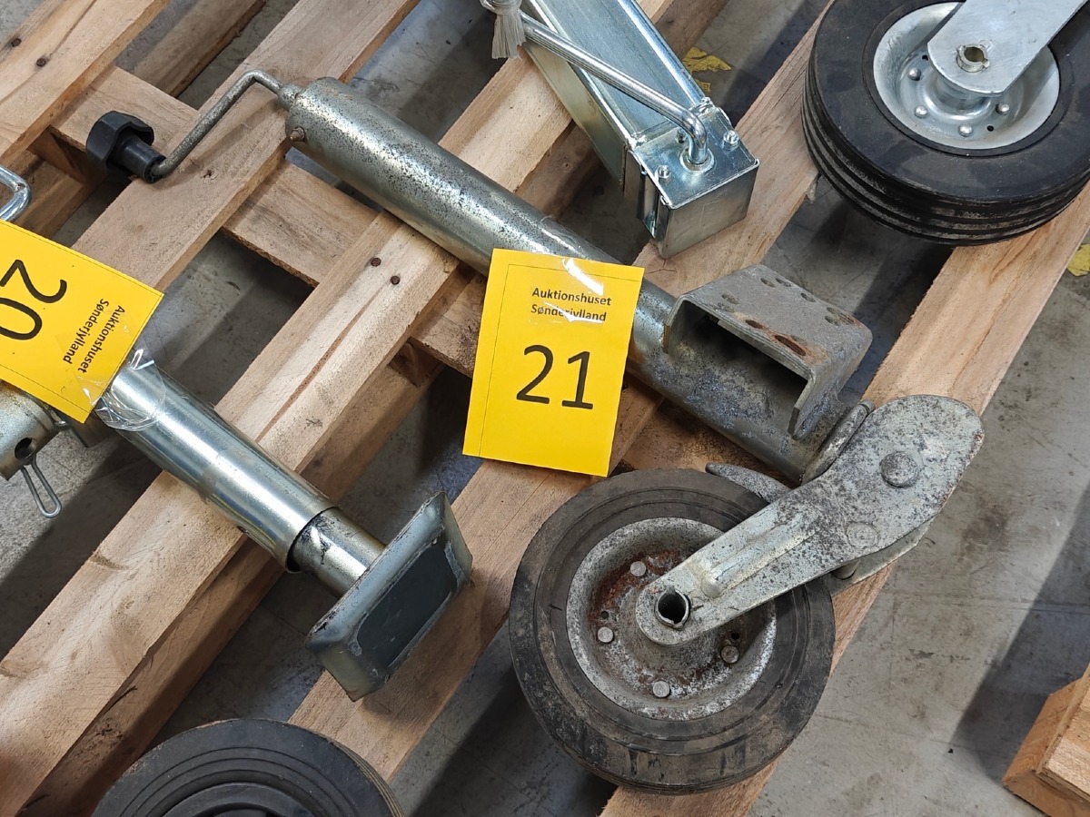 Støtte hjul til trailer 