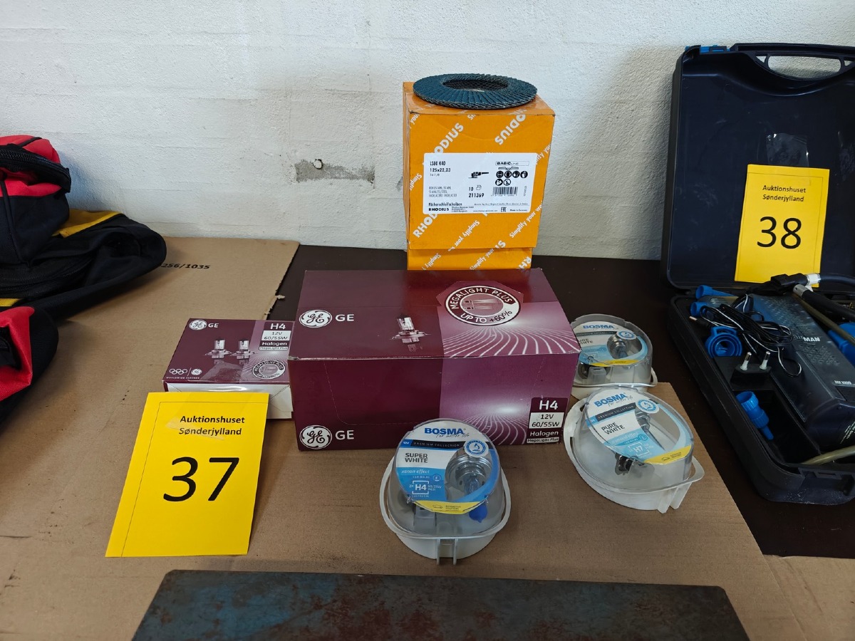 Parti auto pærer og flapskiver til vinkelsliber