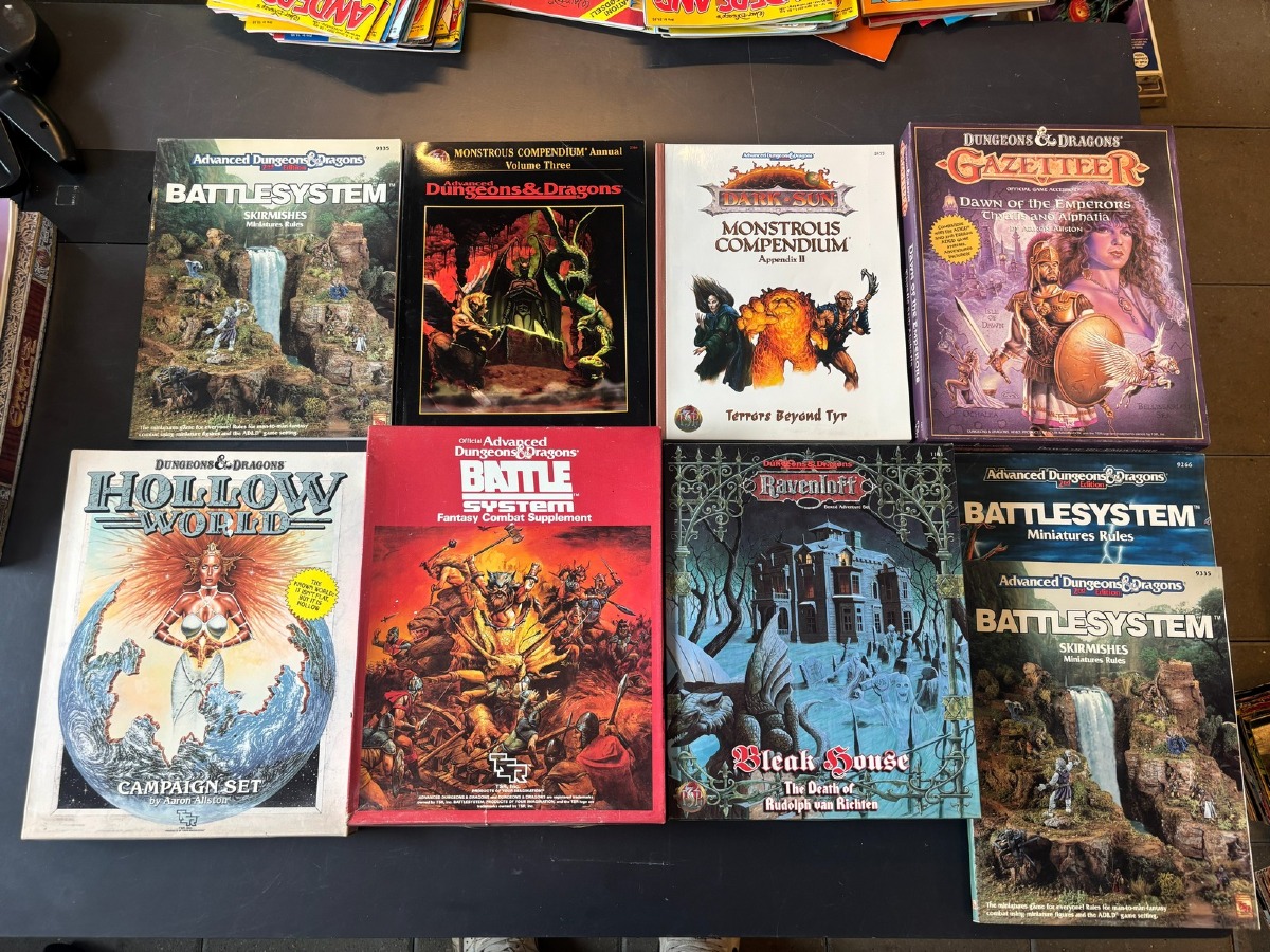 AD&D 2nd Edition Lot – Battlesystem, Dark Sun, Ravenloft & Hollow World (9)