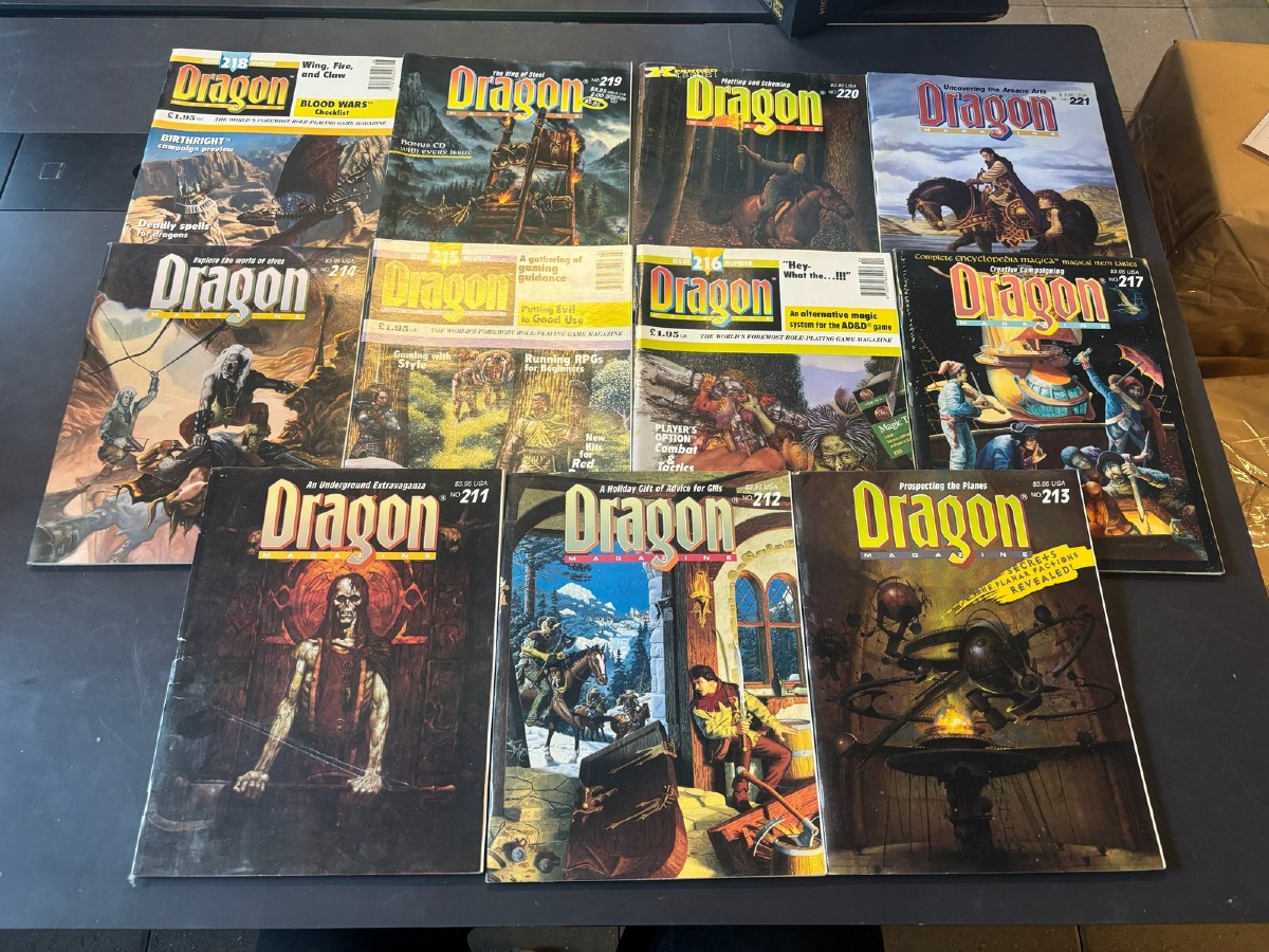 Dragon Magazine Lot – Nr. 211-221 (10)