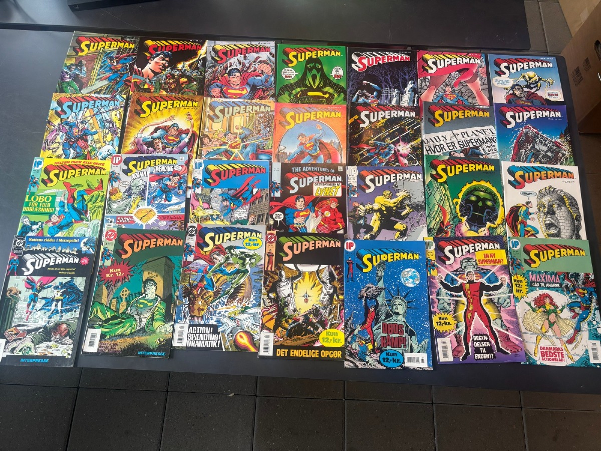 Superman Tegneserier Lot – Dansk udgivelser, blandede numre (ca. 28)