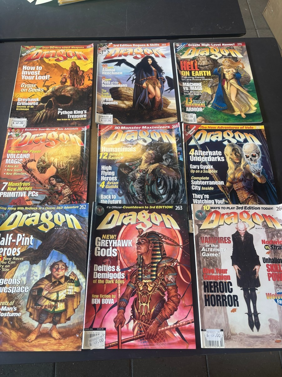 Dragon Magazine Lot – Nr. 262–270 (9)