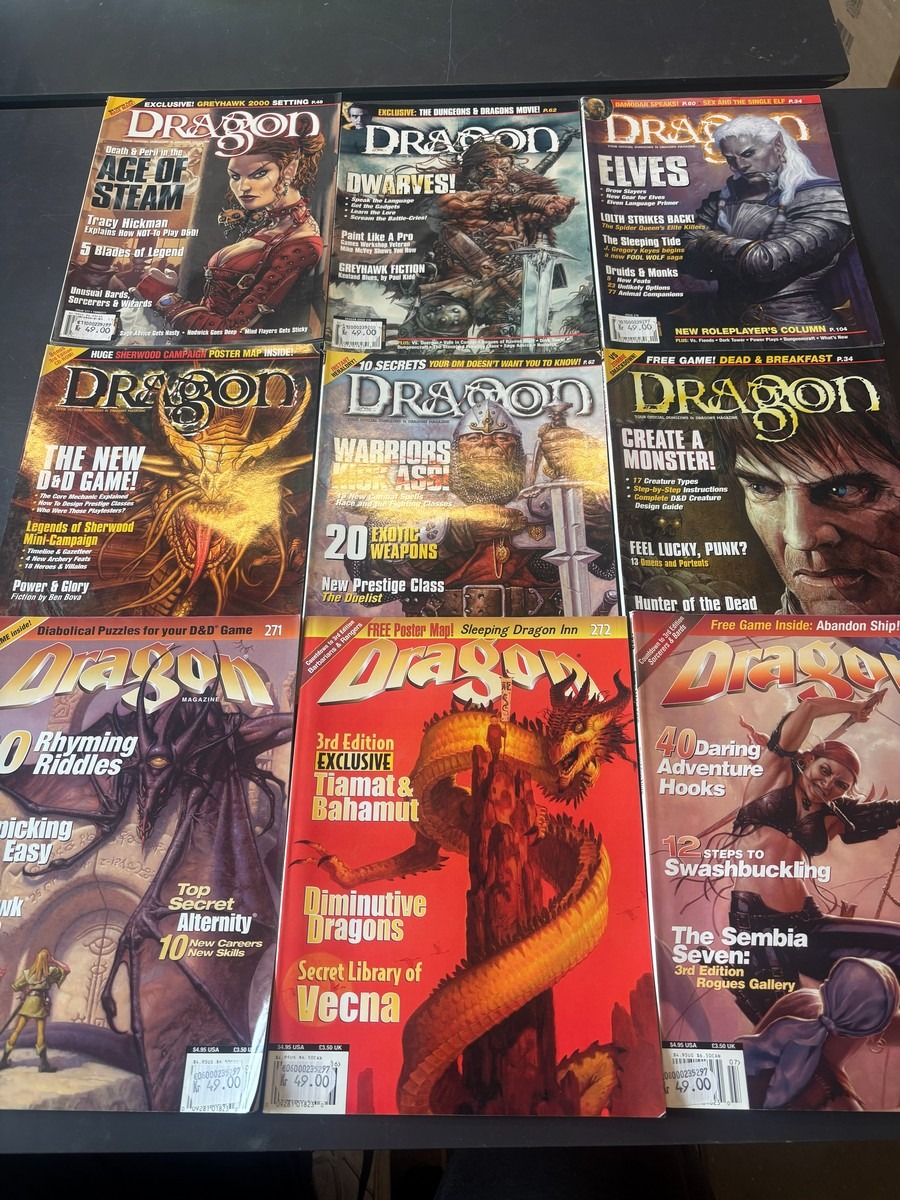 Dragon Magazine Lot – Nr. 271–279 (9)