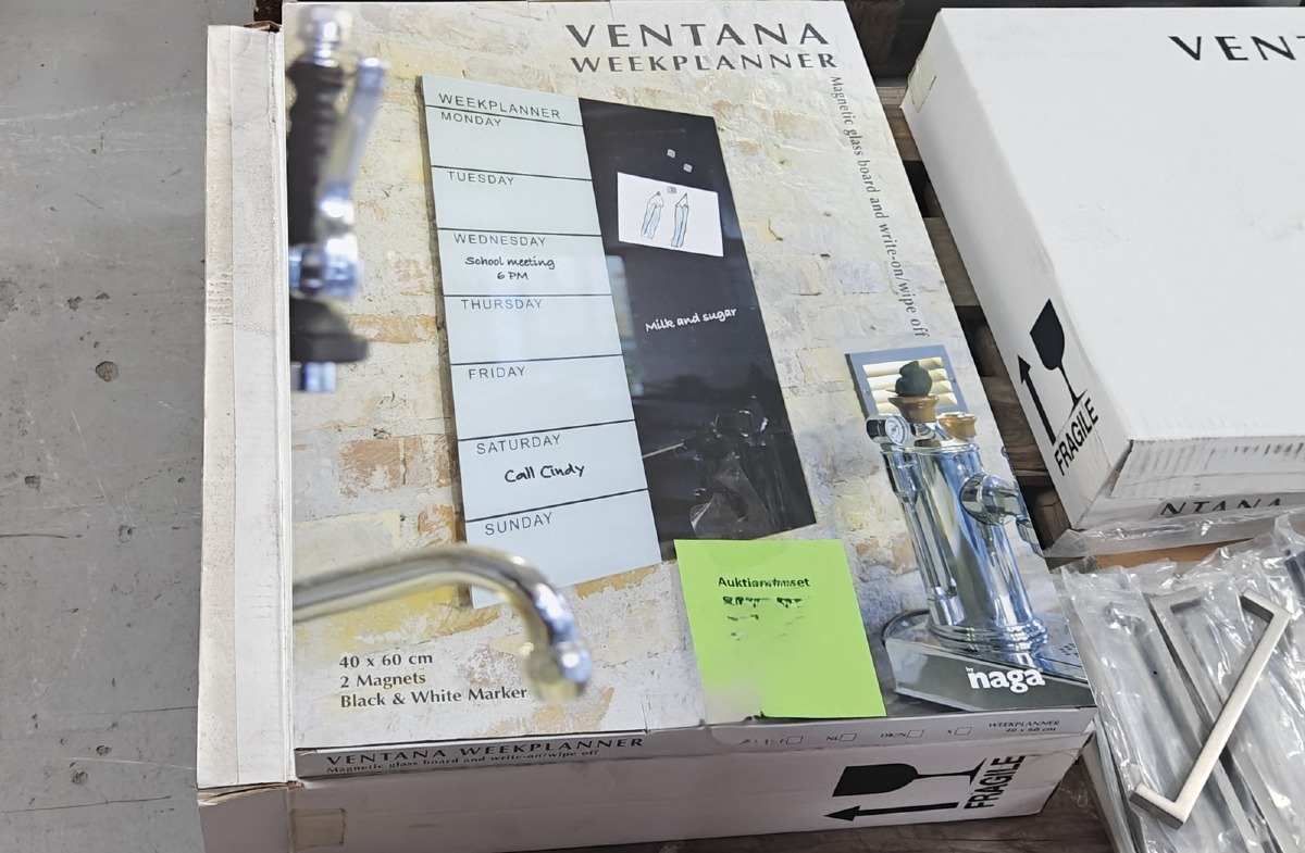 3 Magnetiske glastavler m/ugeplannere. 