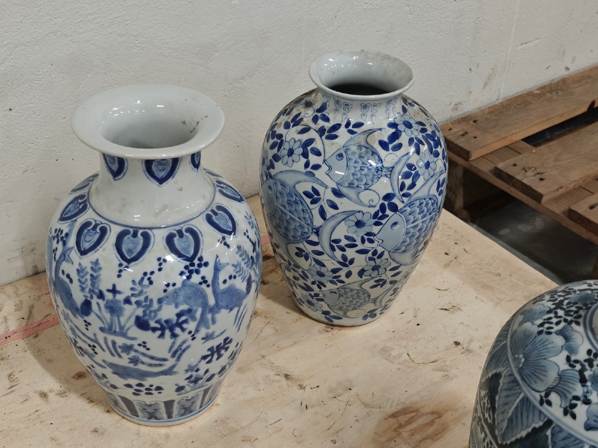 2 stk. Kinesiske vaser. Håndmalede.