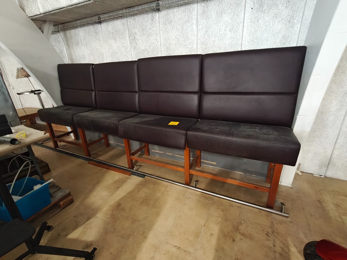 Høj sofa/bænk i læder 