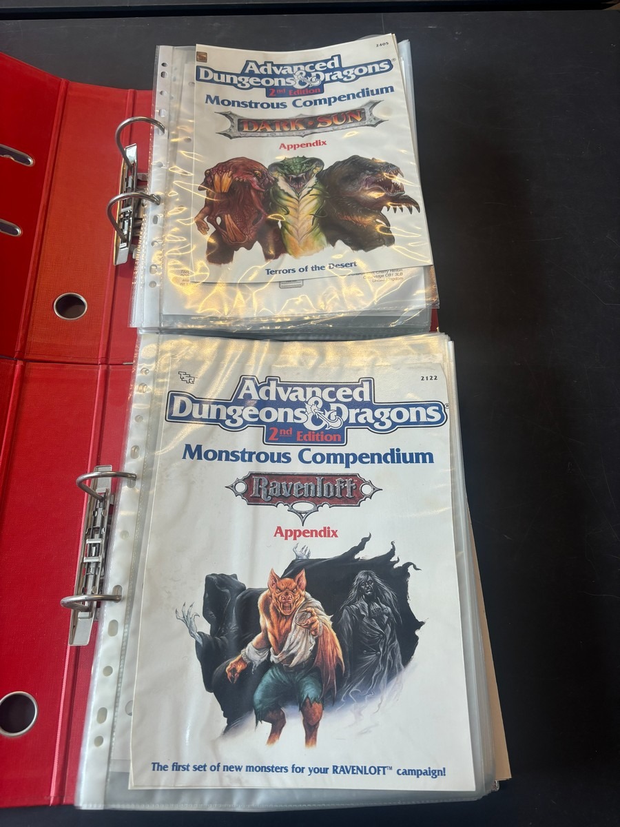 AD&D 2nd Edition Monstrous Compendium Appendices Lot – (2)
