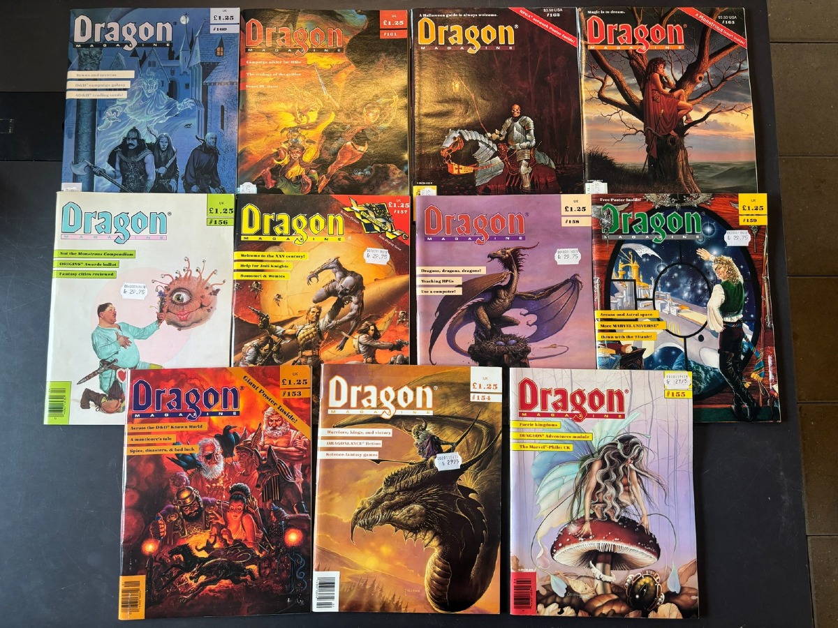 Dragon Magazine Lot, bind 153 - 163 (11)