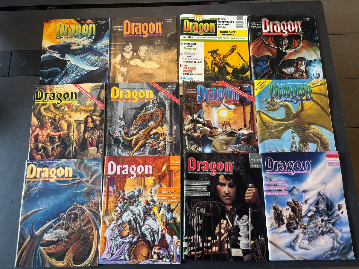 Dragon Magazine Lot, bind 175 – 186 (12)
