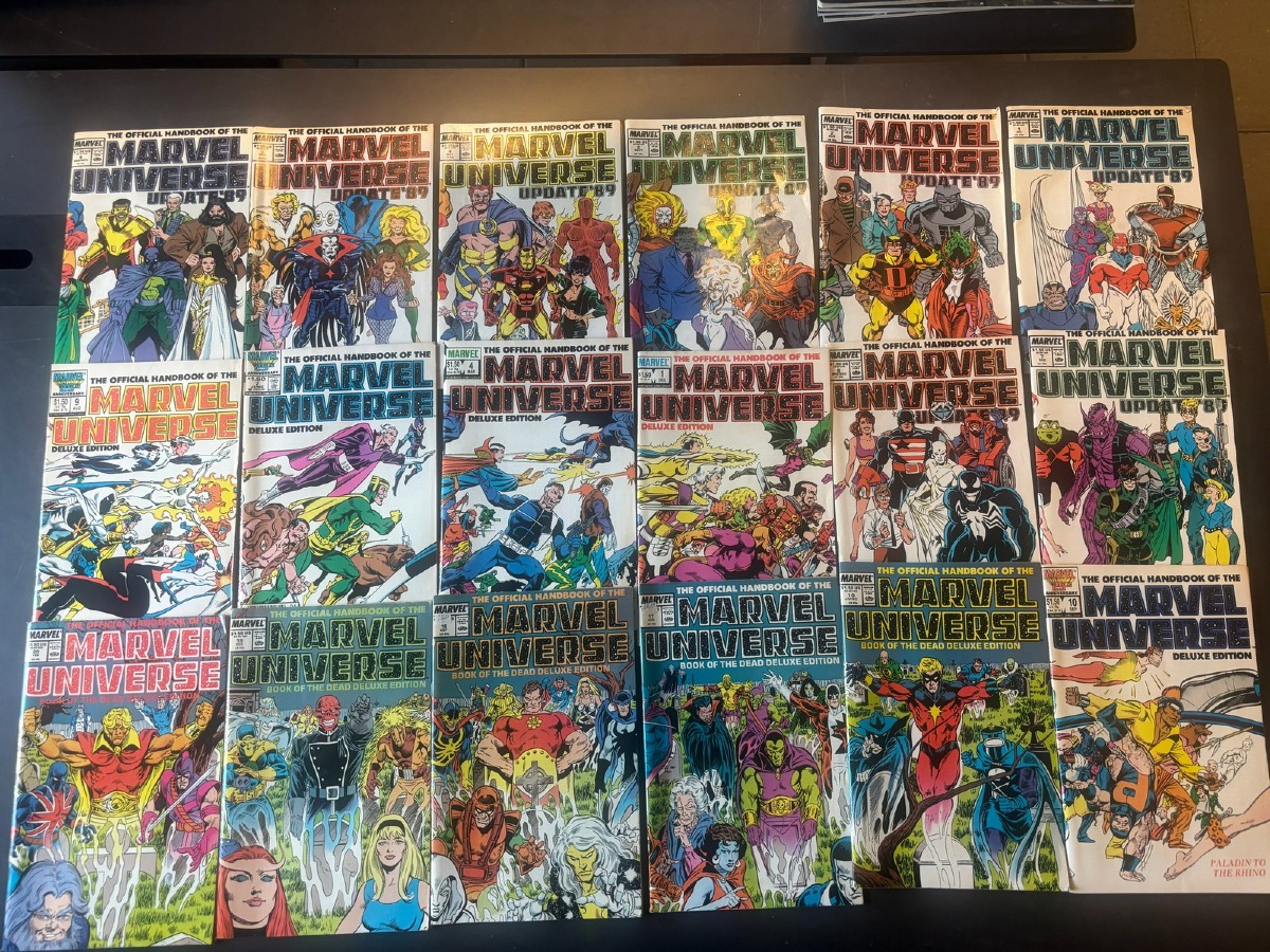 Official Handbook of the Marvel Universe Lot (18)