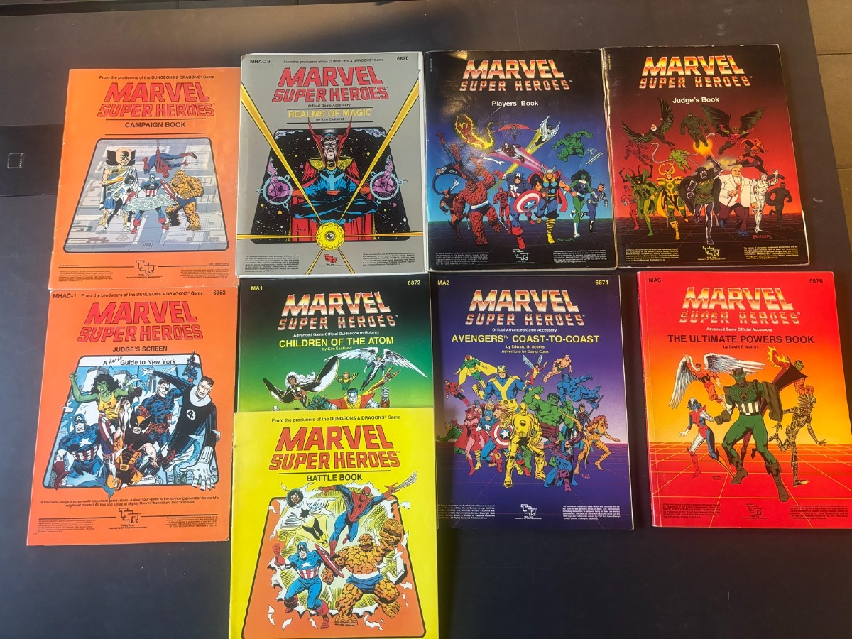 Marvel Super Heroes RPG Lot (9)