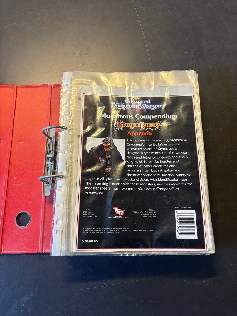 AD&D 2nd Edition – Monstrous Compendium: Dragonlance Appendix (ringbind)