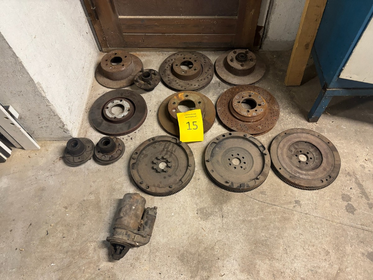 Svinghjul, bremseskiver mm