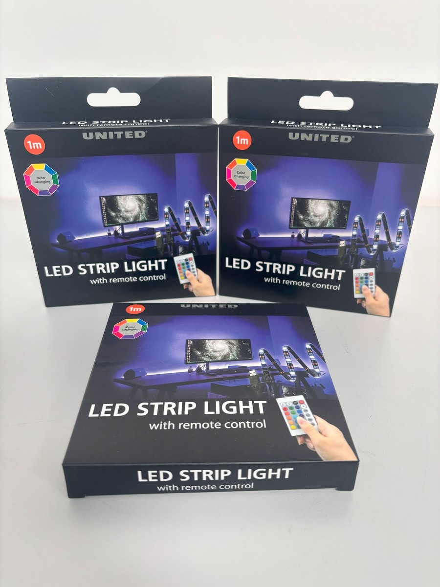 LED Strip Light, 1 meter, 3 stk.