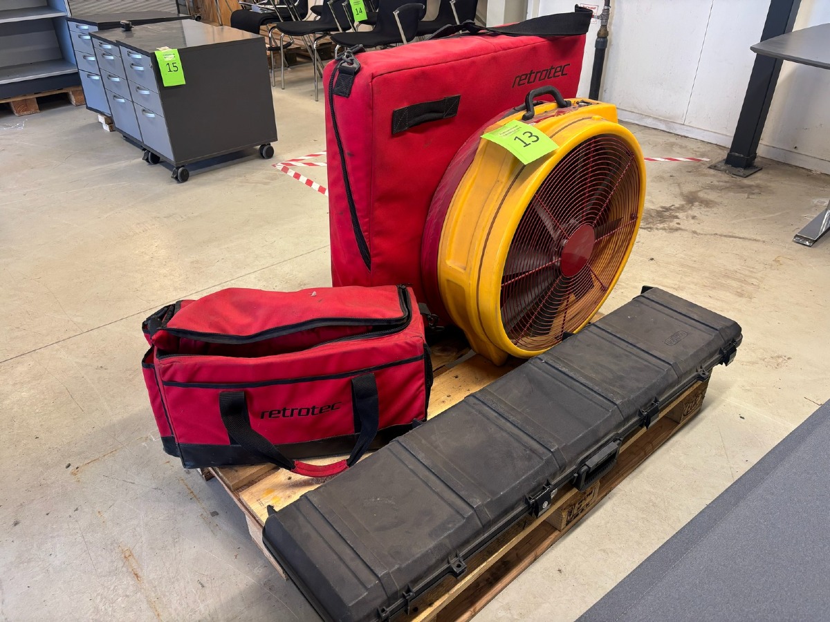 Retrotec blower door sæt inkl. flow rings og transportkasse