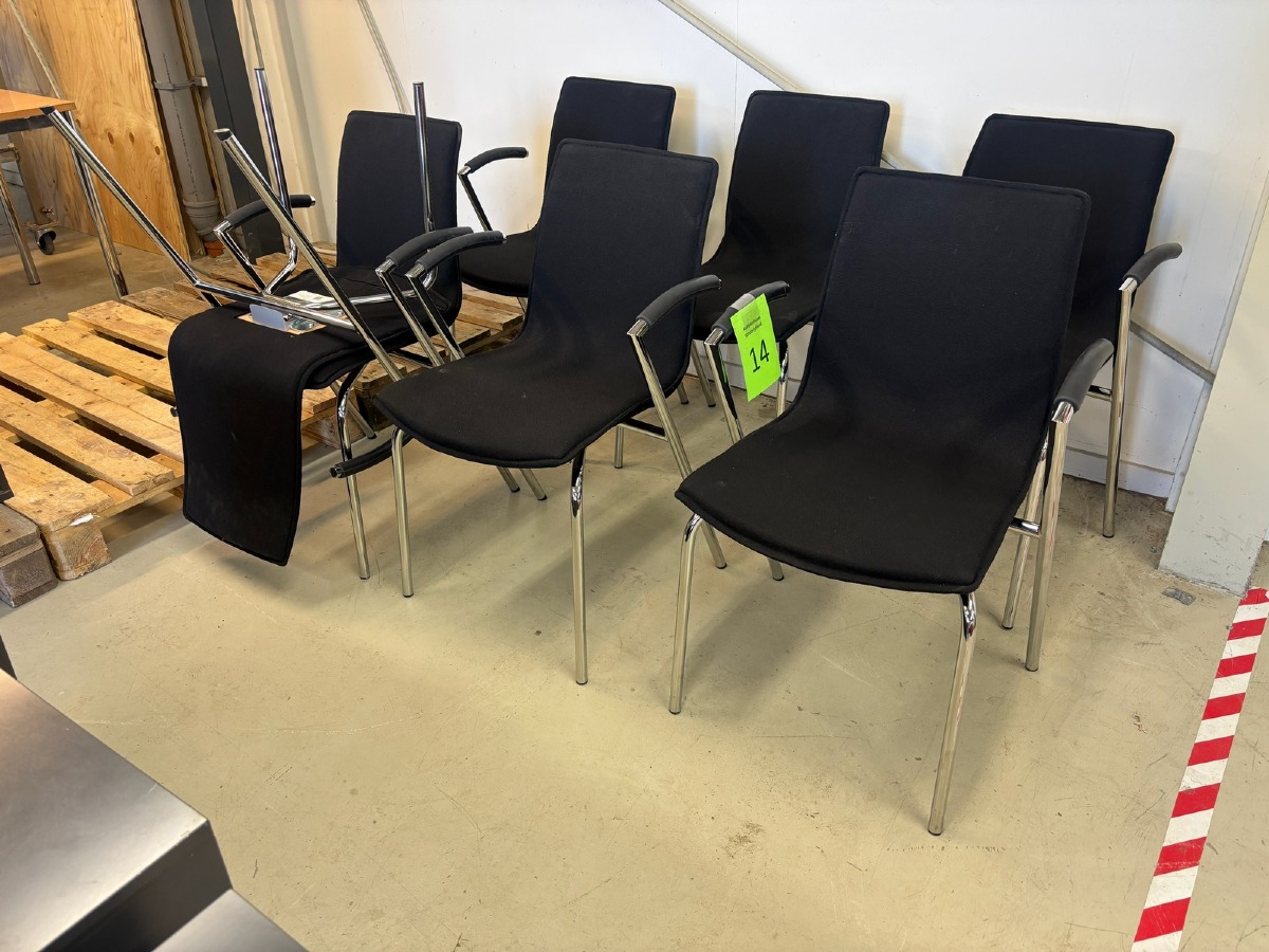 7 stk. Four Design G2 armstole – krom stel – fuldpolstret