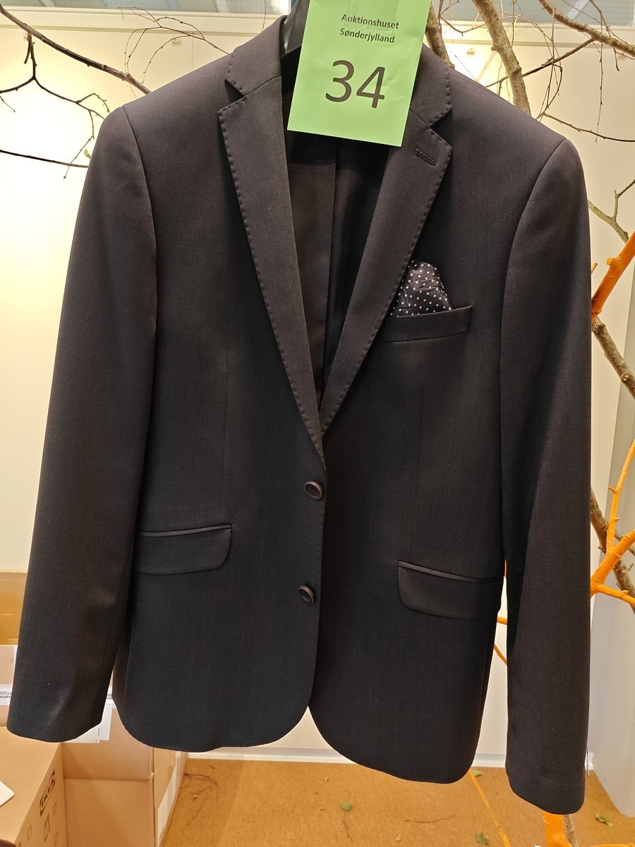 Herre sort blazer, str. 48.