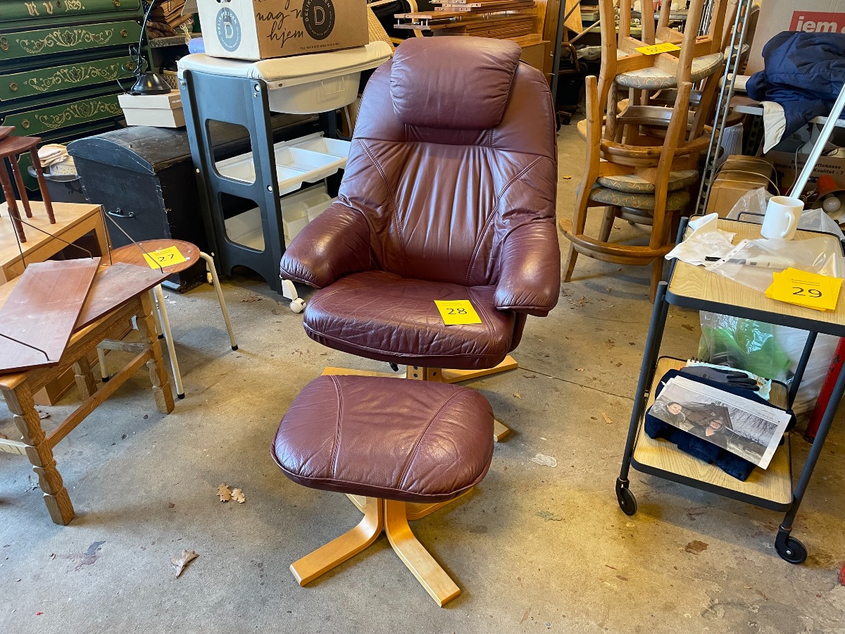 Lænestol med skammel