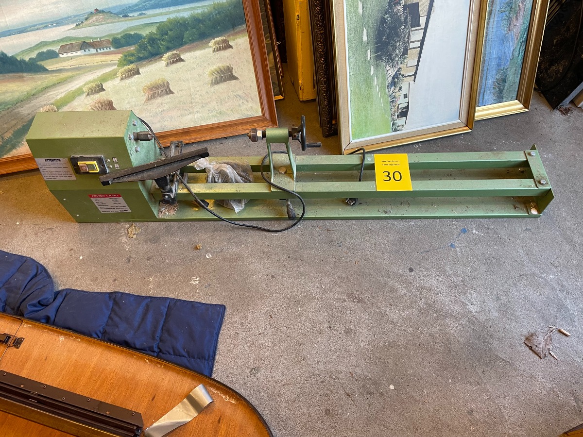 Power craft mcs1000 trædrejebænk