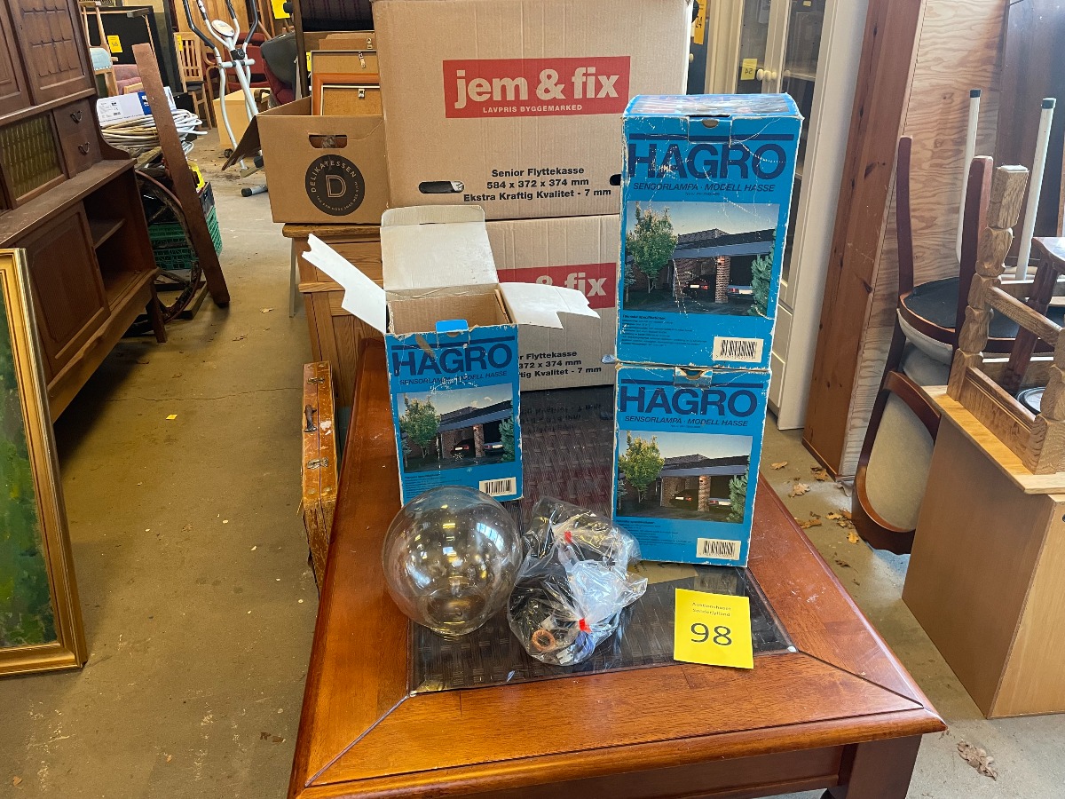 3 HAGRO model HASSE Sensorlamper