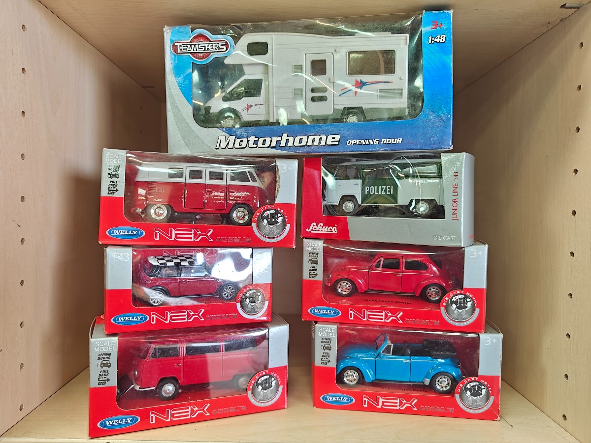 Welly og Teamsters modelbiler