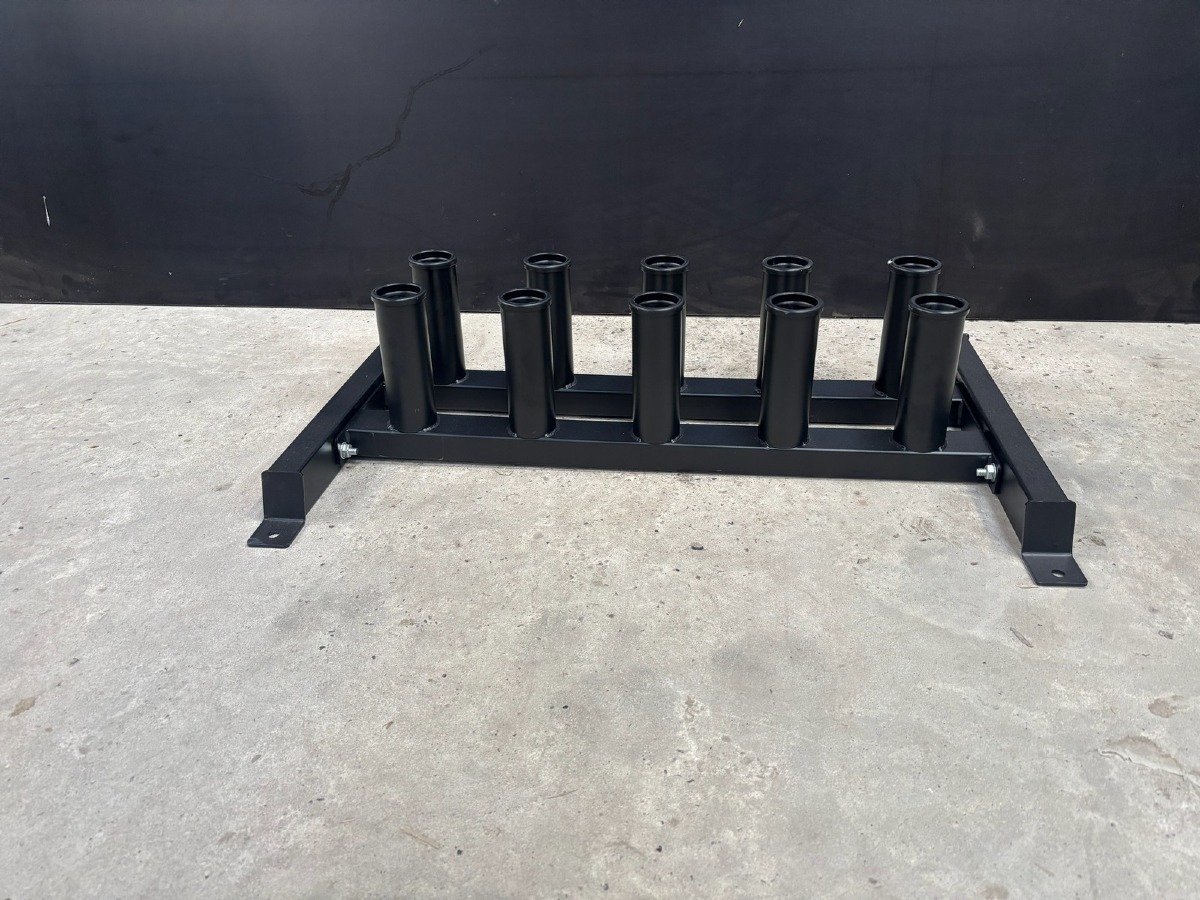 Gulvstativ til opbevaring af vægtstænger op til 10 stænger (Ubrugt og usamlet)