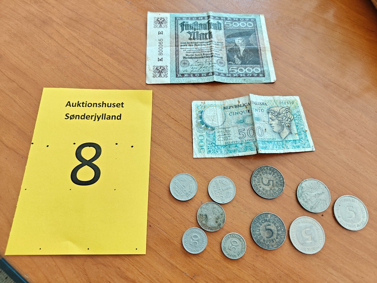 Tyske mønter og sedler m.m.