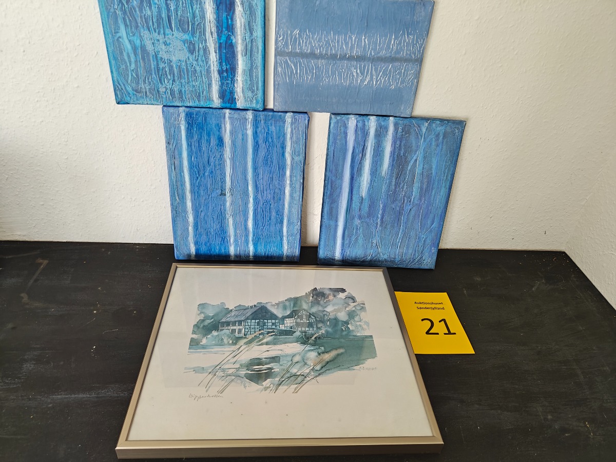 Litografi og malerier