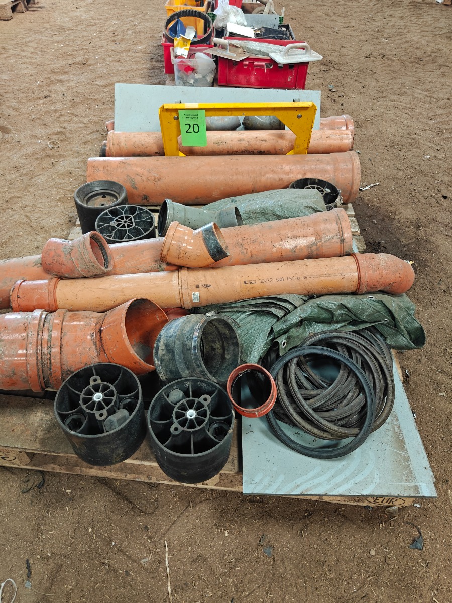 Kloarkrør, tætninger & 7 stk båndruller 