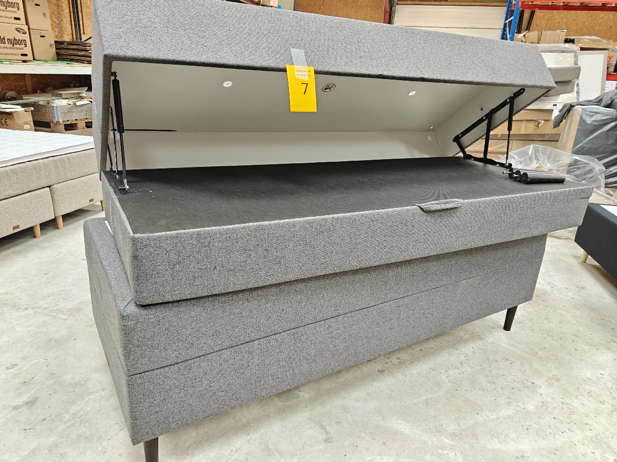 SÖVNN Ronja Boxseng Med Opbevaring - 160x200 - Grå