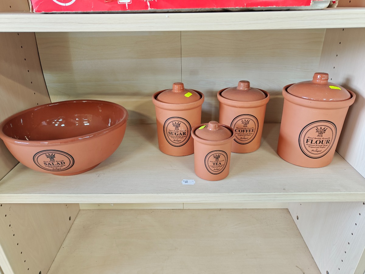 Forrådskrukker af terracotta
