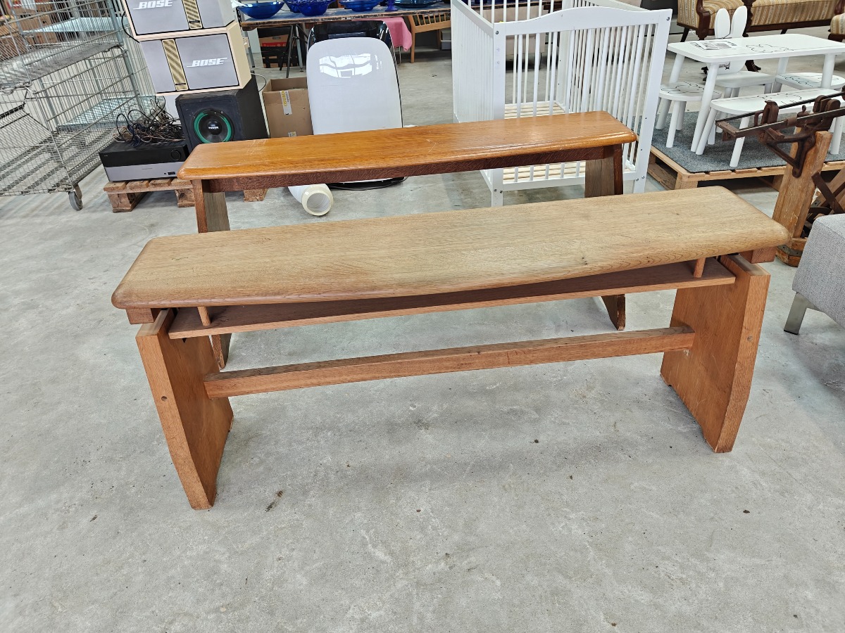 Orgelbænk af eg, justerbar