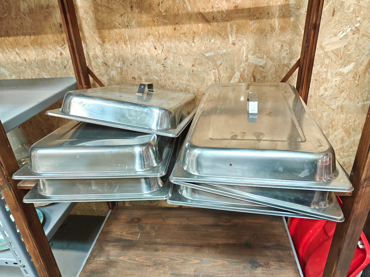 Rektangulære låg af rustfrit stål (6)