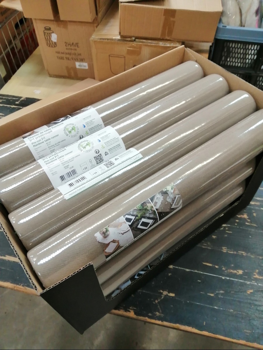 Tekstil bordskåner/serviet, sand (12)