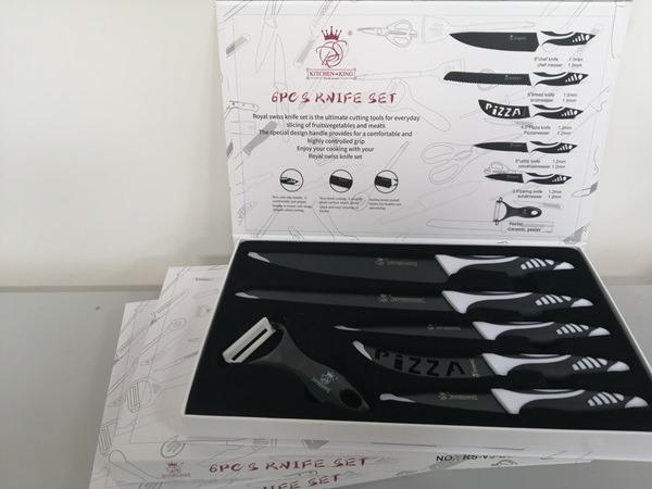 knivsæt med 6 dele, 3 sæt