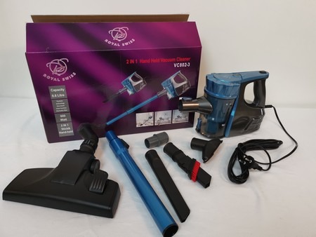 Royal Swiss støvsuger 2 i 1, blå