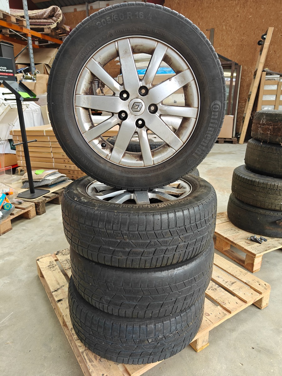 4 stk alu fælge med dæk