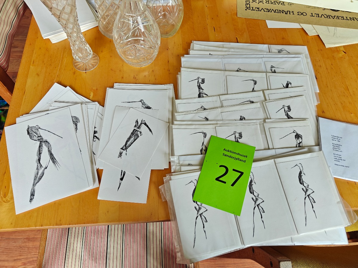 Marianne Permin. Kort med fuglemotiver